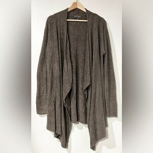 Barefoot Dreams CozyChic Lite Drape Front Calypso Wrap in‎ Cocoa Brown 1X